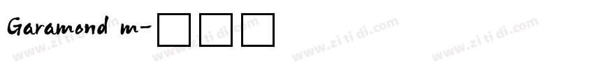 Garamond m字体转换